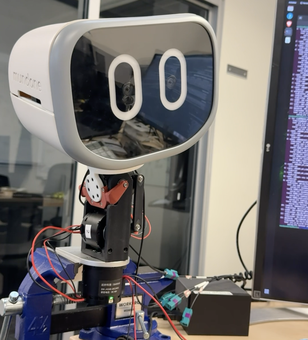 Tuning the Damiao-actuated neck at my desk