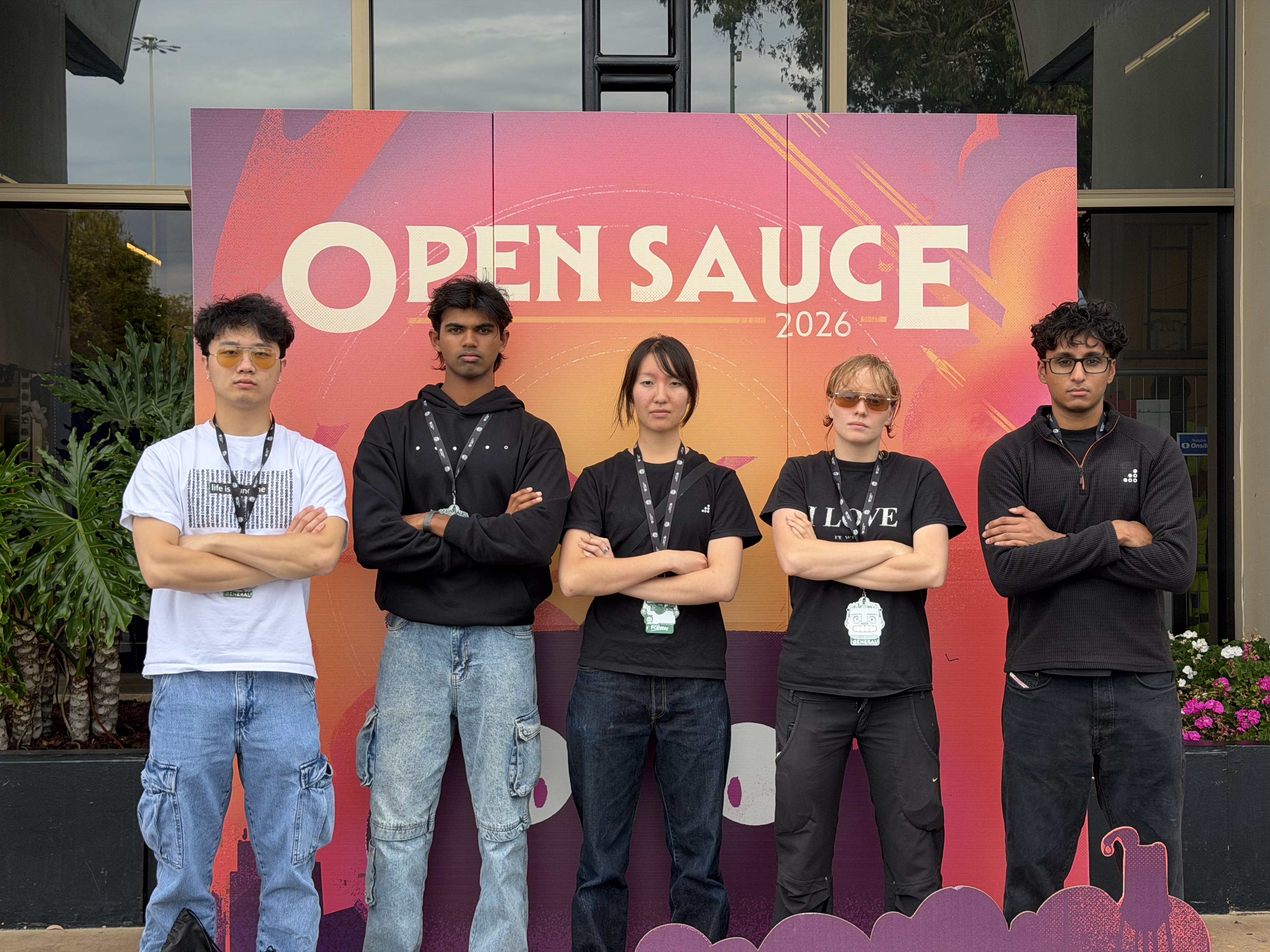 Me and the Mundaners at OpenSauce to celebrate a milestone in maximizing shareholder value.