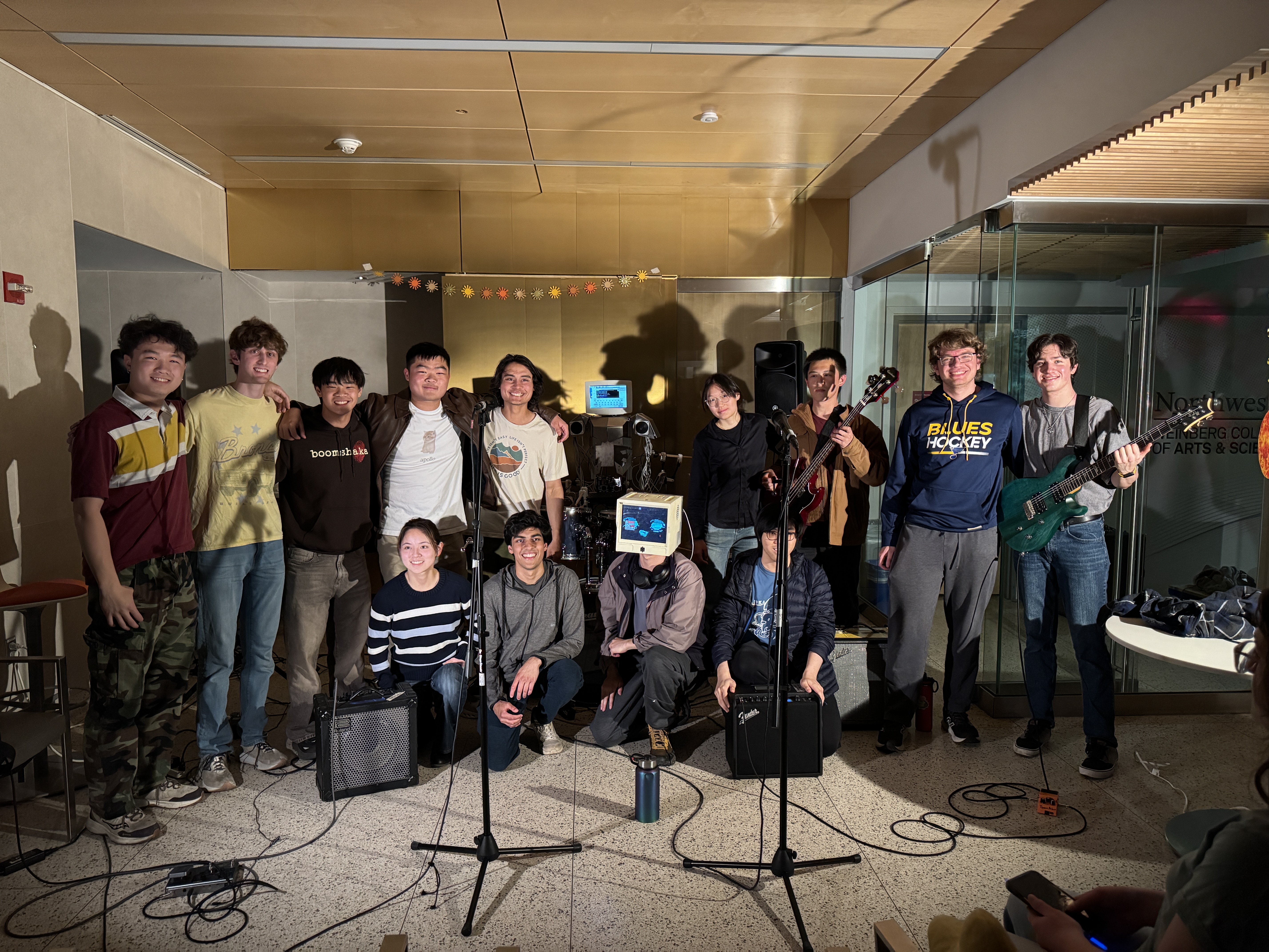 Pitched this club freshman year. That night was our robotic drummer's second show, thanks to everyone in this photo.